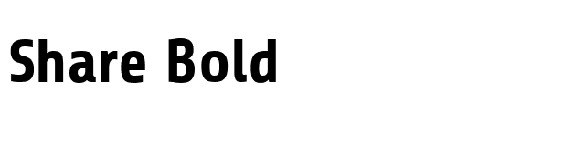 Share Bold font preview
