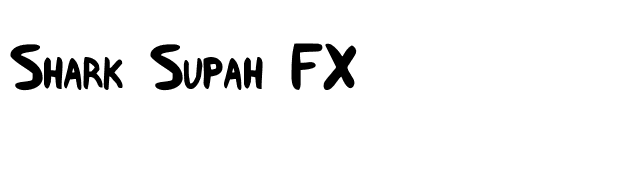 Shark Supah FX font preview