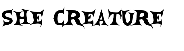 She Creature font preview