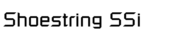 Shoestring SSi font preview