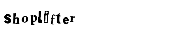Shoplifter font preview