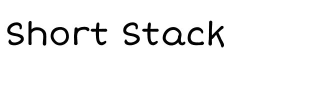 Short Stack font preview