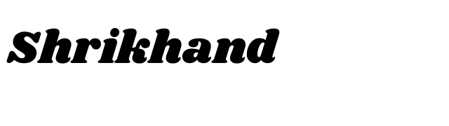 Shrikhand font preview