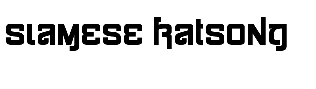 Siamese Katsong font preview