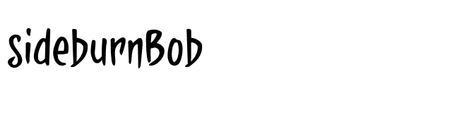 sideburnBob font preview