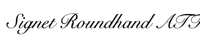 signet roundhand att italic font