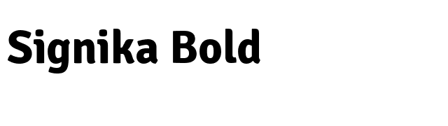 Signika Bold font preview