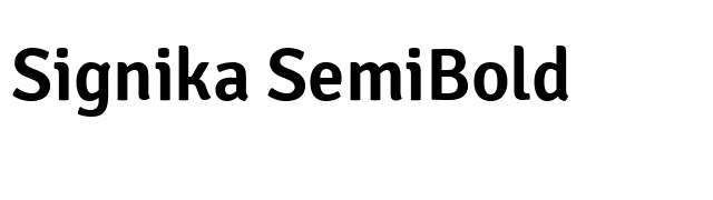 Signika SemiBold font preview