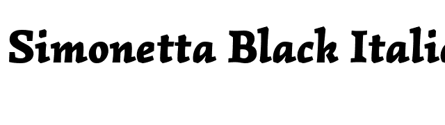 Simonetta Black Italic font preview
