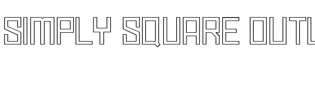 Simply Square Outline JL font preview