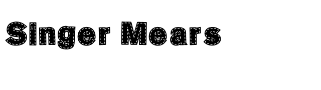 Singer Mears font preview