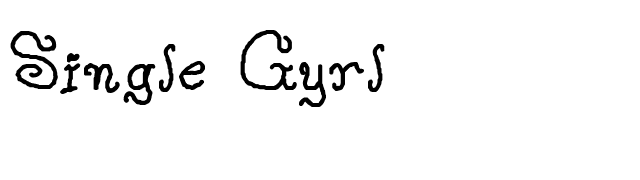 Single Gyrl font preview