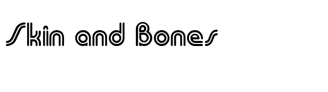 Skin and Bones font preview