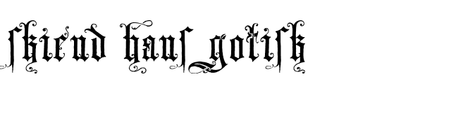 Skjend Hans Gotisk font preview