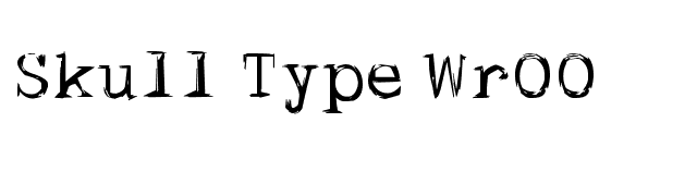 Skull Type Wr00 font preview