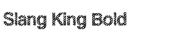 Slang King Bold font preview