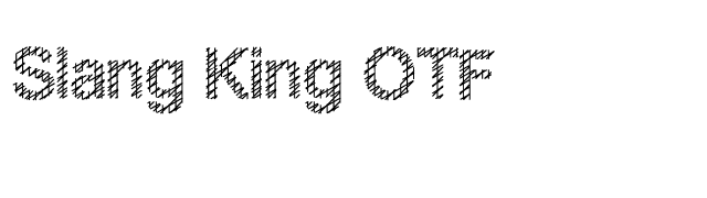 Slang King OTF font preview
