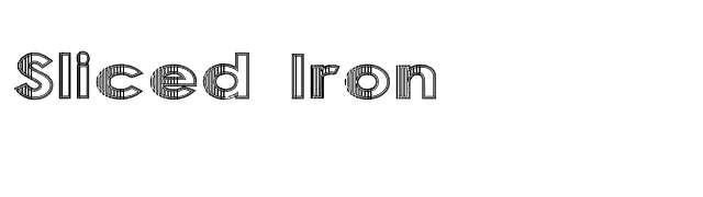 Sliced Iron font preview
