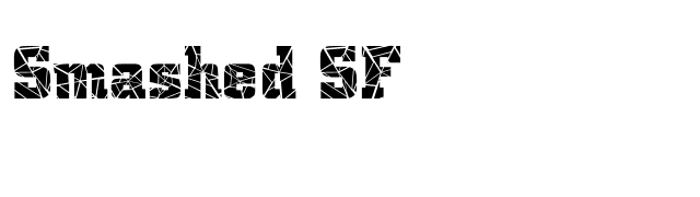 Smashed SF font preview