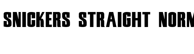 Snickers Straight Normal font preview