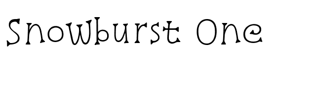 snowburst-one font preview