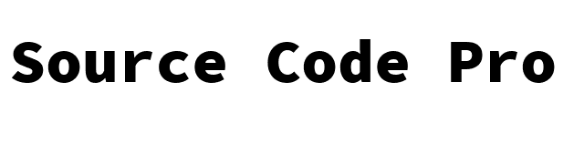 Source Code Pro Black font preview