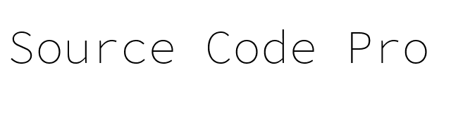 Source Code Pro ExtraLight font preview