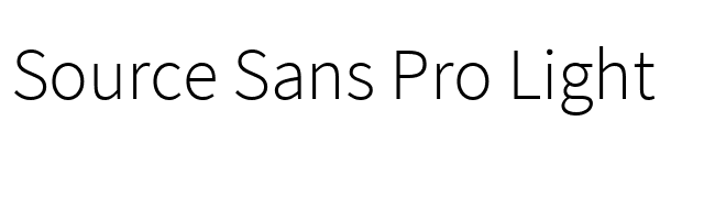 Source Sans Pro Light font preview