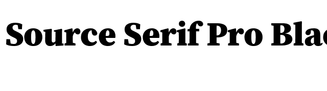 Source Serif Pro Black font preview