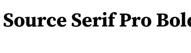 Source Serif Pro Bold font preview