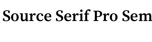 Source Serif Pro SemiBold font preview