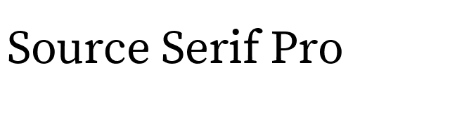Source Serif Pro font preview