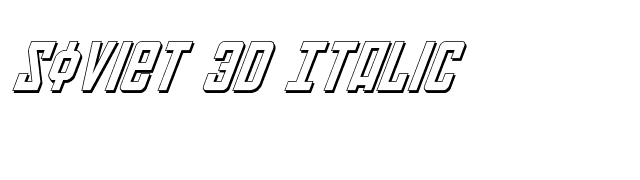soviet-3d-italic font preview