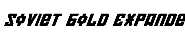Soviet Bold Expanded Italic font preview