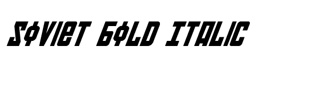 Soviet Bold Italic font preview