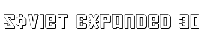 soviet-expanded-3d font preview