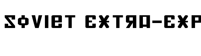 Soviet Extra-Expanded font preview
