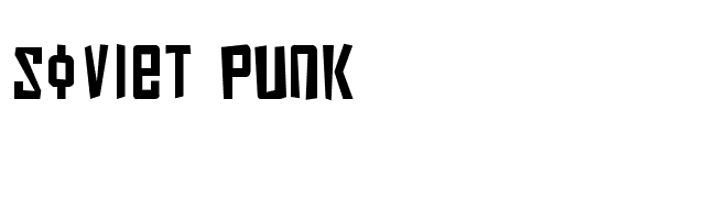 Soviet Punk font preview