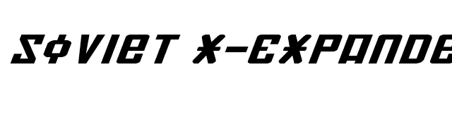 Soviet X-Expanded Italic font preview