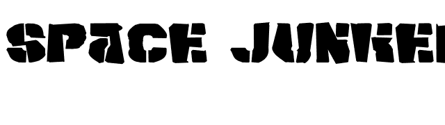 Space Junker font preview