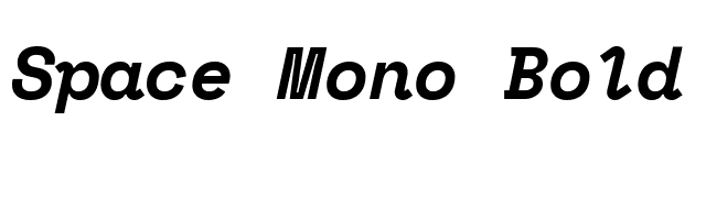 space-mono-bold-italic font preview