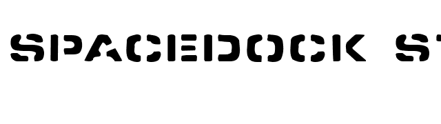 Spacedock Stencil font preview