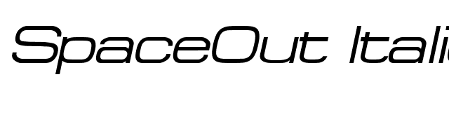 SpaceOut Italic font preview
