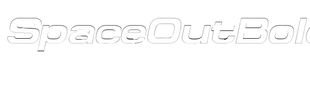 SpaceOutBoldOutline Italic font preview