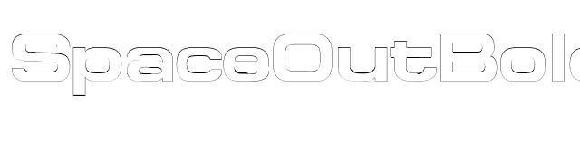 SpaceOutBoldOutline font preview