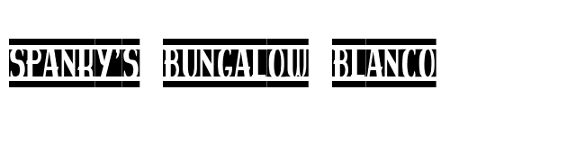spankys-bungalow-blanco font preview