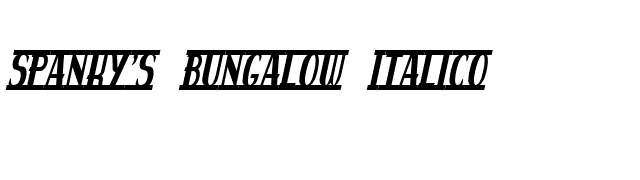 spankys-bungalow-italico font preview
