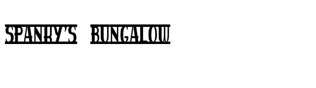 spankys bungalow font preview