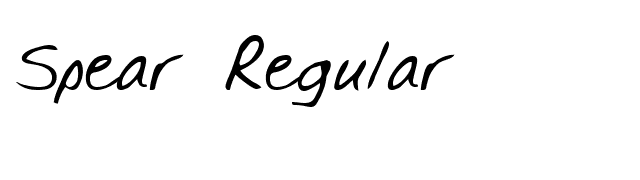Spear Regular font preview