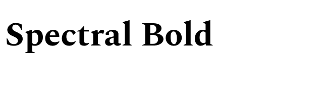 Spectral Bold font preview